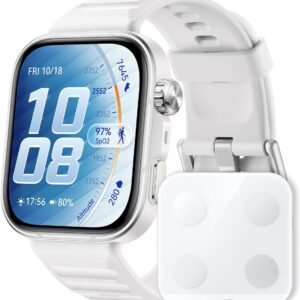 【体組成計セット】HUAWEI WATCH FIT 5 Pro スマートウォッチ 薄型軽量 ゴルフ機能 1.92インチ大画面 3000nits高輝度 ワークアウト サファイアガラス GPS内蔵 転倒検知 心電図 健康管理 10日間ロングバッテリー フリーダイビング iOS/アンドロイド対応 ホワイト
