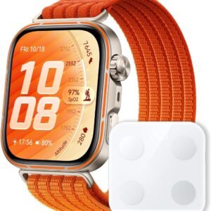 【体組成計セット】HUAWEI WATCH FIT 5 Pro スマートウォッチ 薄型軽量 ゴルフ機能 1.92インチ大画面 3000nits高輝度 ワークアウト サファイアガラス GPS内蔵 転倒検知 心電図 健康管理 10日間ロングバッテリー フリーダイビング iOS/アンドロイド対応 オレンジ