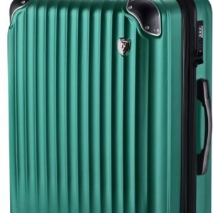 [New Trip] スーツケース キャリーケース 拡張機能付き 機内持ち込み 軽量 大型 S/M/Lサイズ キャリーバッグ 耐衝撃 大容量 ファスナータイプ 静音 ダブルキャスター TSAロック 海外 旅行 ビジネス 出張 (グリーン色、Mサイズ：4～7泊/60L)