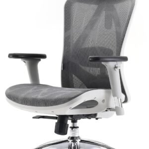 SIHOO M57 メッシュチェア オフィスチェア 人間工学 椅子 疲れない デスク「S字立体背もたれ 3Dアームレスト 可動式ランバーサポート 126°リクライニング 2Dヘッドレスト」pcチェア メッシュ パソコン 人体工学椅 ワーク 事務椅子 通気性に優れ オフィス お宅 在宅ワーク (グレー)