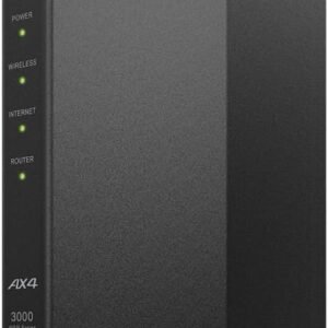 【Amazon.co.jp限定】 バッファロー WiFi ルーター 無線 LAN Wi-Fi 6 11ax AX3000 2,401+573Mbps 日本メーカー 【 iPhone 16e / 16 / 15 / 14 / Nintendo Switch / PS5 動作確認済み 】 スマート 引っ越し エコパッケージ ブラック WSR-3000AX4P/NBK