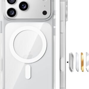 TORRAS iPhone 17 Pro 用ケース 【米軍進化耐衝撃・高性能Magsafe対応】指紋防止 黄変防止 米軍保護工学 マグネット搭載 衝撃吸収 頑丈 カメラコントロールボタン付き ストラップホール 透明 Guardian-Mag クリア