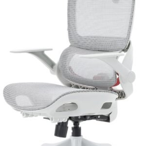 SIHOO B100 オフィスチェア デスクチェア メッシュチェア 人間工学 疲れない 独立式ランバーサポート 2Dアームレスト 2Dヘッドレスト 133°リクライニング pcチェア パソコン ワーク 事務椅子 通気性に優れ オフィス 在宅ワーク (はいいろ)