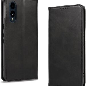 KWATUNG arrows we2 用 ケース 手帳型 PUレザー 軽量 薄型 マグネット式 f-52e 用 スマホケース カード収納 スタンド機能 fcg02 用 カバー 衝撃吸収 落ち着いた色 アローズwe2 用 ケース 手帳型 折り畳み式 arrows we2 用 カバー【ブラック】