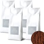 ドリップコーヒーファクトリー ハウスブレンド 粉 (中挽き) コーヒー 自家焙煎 (粉 中挽き 2kg (500g×4袋), ハウスブレンド)(画像の白袋か銀色袋でのお届けとなります)