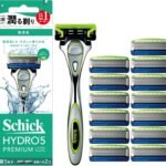 Schick(シック)ハイドロ５プレミアム 敏感肌 ホルダー＋替刃セット（本体刃付き＋替刃13個） 男性用 髭剃り カミソリ お買得セット
