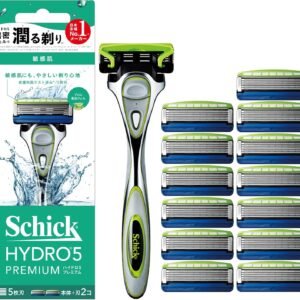 Schick(シック)ハイドロ５プレミアム 敏感肌 ホルダー＋替刃セット（本体刃付き＋替刃13個） 男性用 髭剃り カミソリ お買得セット