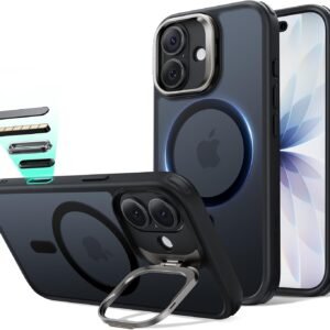 【デザイン受賞シリーズ！】ESR iPhone 17 ケース MagSafe対応 3倍米軍MIL規格 カメラボタン付き 隠しスタンド 調整可能 ワイヤレス充電 エアガードコーナー 耐衝撃 傷防止 軽量 マグネットスマホケース 高耐久性 Qi2.2対応 最大25W高速充電 いphone17ケース アイフォン17専用Classicシリーズ(フロストブラック)