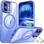 【デザイン受賞シリーズ！】ESR iPhone 16 Plus ケース MagSafe 対応 カメラコントロール 隠しスタンド 多角度調整 iphone16plus 専用 ワイヤレス充電対応 米軍MIL規格 耐衝撃 iphone16プラス いphone16plusケース 傷防止 軽量 スマホケース Classicシリーズ ブルー