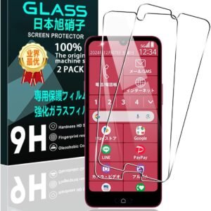 【2枚セット】 対応 らくらくスマートフォン a A401FC/Lite MR01 ガラスフィルム スマホ 保護フィルム (2枚) 【日本製素材旭硝子製】 用 らくらくスマートフォン a A401FC/Lite MR01 フィルム 強化ガラスフィルム 全面吸着 高透過率、硬度9H、3D Touch対応、飛散防止、指紋・汚れ防止、気泡ゼロ、ラウンドエッジ加工【FAMROLLS正規品】