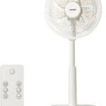 COMFEE' 扇風機 DCモーター リビング 静音 リモコン付き 左右自動首振り 上下角度調節 風量9段階調節 1~7h タイマー機能 強力送風 省エネ 小型 コンパクト 洗える 7枚羽根 軽量 ベージュ色