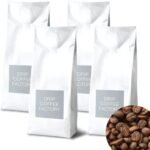 ドリップコーヒーファクトリー ハウスブレンド 豆のまま コーヒー 自家焙煎 (豆 2kg (500g×4袋), ハウスブレンド) (画像の白袋か銀色袋でのお届けとなります)