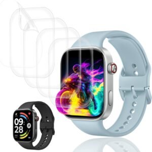 【5枚セット】 対応 Xiaomi Redmi Watch 6 フィルム 【日本旭硝子製】 用 シャオミ スマートウォッチ 6 保護フィルム 柔らかい ケース カバー 耐衝撃 飛散防止 指紋防止 全面保護 極薄 高透過率 高感度タッチ 3D曲面 簡単貼り付け 対応 Redmi Watch 6 2.07インチ 保護フィルム
