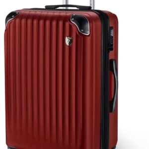 [New Trip] スーツケース キャリーケース 拡張機能付き 機内持ち込み 軽量 大型 S/M/Lサイズ キャリーバッグ 耐衝撃 大容量 ファスナータイプ 静音 ダブルキャスター TSAロック 海外 旅行 ビジネス 出張 (ワインレッド、Mサイズ：4～7泊/60L)