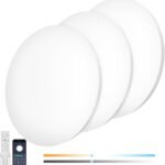 「Coizabera」LED シーリングライト 6畳 28W 3600lm 3個セット 調光調色 リモコン操作 スマホAPP操作 天井照明器具 電気 蛍光灯 洋室 和室 リビング/キッチン/寝室/洗面所 適用 白枠3個セット ５年保証