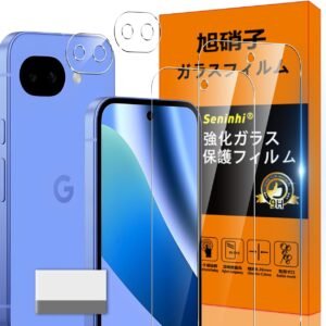 対応 Google Pixel 10A ガラスフィルム 指紋防止 【2* フ ィルム + 2* レンズ保護フィルム + 1*クリーニングツール】国産旭硝子材質 Google Pixel10 A 薄型 強化ガラス ピクセル 10a 保護 高光沢 液晶 ケース 9H硬度 厚さ0.26mm超薄型 高透過率 気泡なし SENXLL-Pixel 10AG04