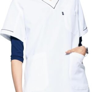 ミズノ 医療スクラブ 丈夫 動きやすい イージーケア パイピング 全11サイズ 全13色 兼用 ストレッチ [制電/消臭/工業洗濯対応] 医療 介護 白衣 MZ0092
