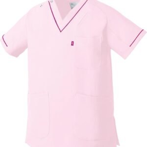 ミズノ 医療スクラブ 丈夫 動きやすい イージーケア パイピング 全11サイズ 全13色 兼用 ストレッチ [制電/消臭/工業洗濯対応] 医療 介護 白衣 MZ0092
