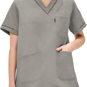 ミズノ 医療スクラブ 丈夫 動きやすい イージーケア パイピング 全11サイズ 全13色 兼用 ストレッチ [制電/消臭/工業洗濯対応] 医療 介護 白衣 MZ0092