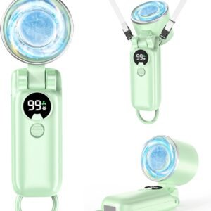 【2026夏新登場 瞬間冷却】ハンディファン 冷却プレート付き 携帯扇風機 冷感 手持ち扇風機 100段階風量調節 強力送風 ７枚羽根 160°無段階角度調節 大容量 最大20時間稼働 静音 小型 一台多役 手持ち/首掛け/卓上/吊り下げ 折り畳み式 LED残量表示 USB充電式 せんぷうき カラビナ＆ネックストラップ付き ミニファン 熱中症対策