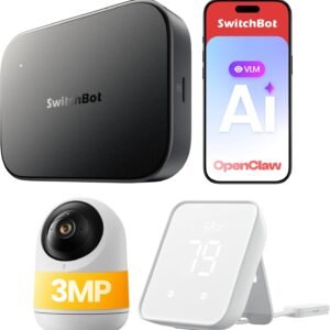 SwitchBot AI ハブ 防犯カメラ 300万画素 ハブ2 - スマートリモコン アレクサ スイッチボット スマートホーム中枢 パン/チルト 赤外線家電を管理 Google Home IFTTT Siri SmartThingsに対応