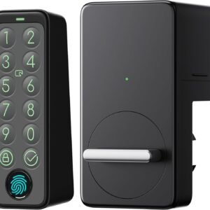 SwitchBot スマートロック 指紋認証パッド 暗証番号 スイッチボット - 鍵 スマートキー ドアロック オートロック スマホで操作 Suica/Alexa/Google Home/Siri対応 遠隔対応 工事不要 取付カンタン 防犯対策 後付け