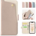 CASSYOOK 適用 いphone14 ケース 手帳型 iphone14/あいほん14 ケース 財布型 カバー カードポケット付き スマホケース iphone 14 手帳型 全面保護 アイホン14ケース カード収納 横置きスタンド機能 高級PUレザー おしゃれ 上質な手触り 擦り傷防止 （アプリコット）