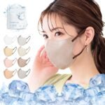 [CICIBELLA] マスク 不織布 立体 バイカラー 3dマスク ふしょくふ マスク 冷感マスク 小顔 おしゃれ 立体マスク 小さめ 耳が痛くならない 肌に優しい 20枚 使い捨て カラーマスク 20枚 柔らかい 通気性 バイカラーマスク 夏用 涼しい ひんやり レディース メンズ シシベラマスク