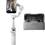 DJI Osmo Mobile 6（プラチナグレー）+ DJI Mic Mini（2 TX + 1 RX + 充電ケース） スマートフォン用ジンバルスタビライザー ワイヤレスマイク オーディオ DJI OsmoAudio アクティブ ノイズキャンセリング