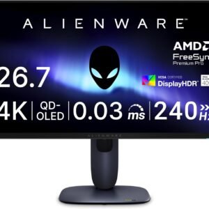 Dell AW2725Q 26.7インチ 有機EL Alienware ゲーミングモニター(無輝点3年保証/4K/QD-OLED抗反射/DP1.4x1,HDMI2.1x2/DCI-P3 95%/縦横回転,高さ調整/0.03ms,240Hz/Free-Sync Premium Pro,VESA DisplayHDR True Black 400)