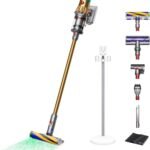 Dyson(ダイソン) 掃除機 コードレス Dyson V12 Detect Slim Absolute (SV46 ABL EX AM) スティック ハンディクリーナー サイクロン 充電スタンド付き【Amazon.co.jp限定】【高機能LEDとオートモードが、ゴミを見逃さない】