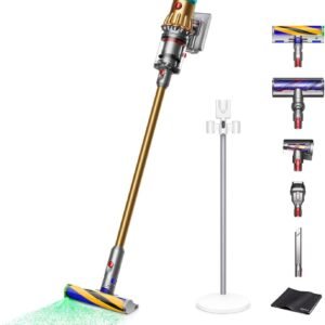 Dyson(ダイソン) 掃除機 コードレス Dyson V12 Detect Slim Absolute (SV46 ABL EX AM) スティック ハンディクリーナー サイクロン 充電スタンド付き【Amazon.co.jp限定】【高機能LEDとオートモードが、ゴミを見逃さない】