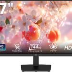 KTC 27インチ モニターWQHD(2560×1440) 144Hz HDR10 Adaptive Sync sRGB129% DCI-P3 109% 300cd/m² HDMI 2.0×2 DP 1.4×1 4000:1コントラスト比 フリッカーフリー チルト可能 Softeware LBL VESA対応 省エネ設計 ビジネス/取引/グラフィック/映画 3年保証 H27T27S