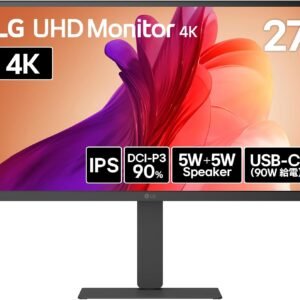 LG モニター ディスプレイ 27U730A-B 27インチ/4K(3840×2160)/IPS/DCI-P3 90%/HDR/アンチグレア/HDMI×2/DisplayPort/USB Type-C(USB PD90W)/スイベル/高さ調整/ピボット/5W+5W スピーカー