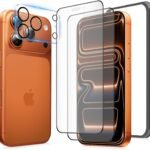 MINIKA 【アンチグレアフィルム】 iPhone 17Pro 用の 保護フィルム さらさら いPhone 17Pro ガラスフィルム アンチグレア 反射防止 アイフォン 17プロ フィルム サラサラ 指紋防止 全面保護 高感度タッチ 【ガイド枠付き/カメラフィルム 付き / 2枚セット】