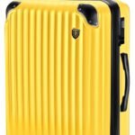 [New Trip] スーツケース キャリーケース 拡張機能付き 機内持ち込み 軽量 大型 S/M/Lサイズ キャリーバッグ 耐衝撃 大容量 ファスナータイプ 静音 ダブルキャスター TSAロック 海外 旅行 ビジネス 出張 (イエロー、Sサイズ/機内持ち込み：2～3泊/40L)