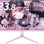 Pixio ゲーミングモニター PX249Wave ピンク 24インチ 240hz FHD Fast IPS ゲーミング モニター 桃 ピクシオ