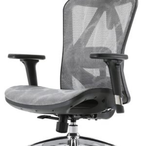 SIHOO M57 メッシュ オフィスチェア 椅子 人間工学 疲れない デスクチェア「S字立体背もたれ 3Dアームレスト 可動式ランバーサポート 126°リクライニング 2Dヘッドレスト」pc パソコンチェア （グレー）