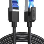UGREEN LANケーブル CAT8 メッシュ カテゴリー8 コネクタ 超光速40Gbps/2000MHz CAT8準拠 イーサネットケーブル 爪折れ防止 シールド モデム ルータ PS3 PS4 Xbox等に対応 2M