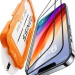 iphone 14/13/13pro ガラスフィルム 用 【米軍No.1規格航空材料&独創的なガイド枠】 2枚セット いphone14保護フィルム 全面保護 最強硬度10H 耐衝撃 气泡なし Zeniss 自動吸着 貼付け簡単いphone13 pro フィルム 超クリア画質 高光沢 ブルーライトカット 目の疲れ軽減 強化ガラス アイフォン14 携帯フィルム 指紋防止 破損防止 飛散防止 超フィット感 極細黒縁あり 6.1インチ