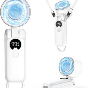 【2026夏新登場 瞬間冷却】ハンディファン 冷却プレート付き 携帯扇風機 冷感 手持ち扇風機 100段階風量調節 強力送風 ７枚羽根 160°無段階角度調節 大容量 最大20時間稼働 静音 小型 一台多役 手持ち/首掛け/卓上/吊り下げ 折り畳み式 LED残量表示 USB充電式 せんぷうき カラビナ＆ネックストラップ付き ミニファン 熱中症対策