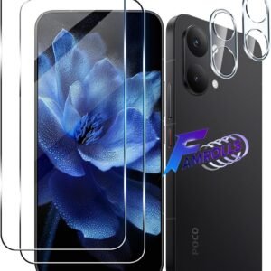 【2+2枚セット】 対応 Xiaomi POCO X8 Pro Max ガラスフィルム (2枚) + カメラフィルム (2枚) 【日本製素材旭硝子製】 用 シャオミ POCO X8 Pro Max フィルム 強化ガラス 液晶 保護フィルム 硬度9H 耐衝撃 飛散防止 ウンドエッジ加工など