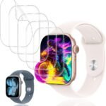 【5枚セット】 対応 Apple Watch series 11 42mm フィルム 【日本旭硝子製】 用 アップルウォッチ Series 11 42mm 保護フィルム 柔らかい ケース カバー 耐衝撃 飛散防止 指紋防止 全面保護 極薄 高透過率 高感度タッチ 3D曲面 簡単貼り付け 対応 Series 11 保護フィルム