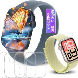 【5枚セット】対応 Apple Watch SE3 40mm フィルム アップルウォッチSE 3 40mm 用 保護フィルム 対応 Apple Watch SE3 画面保護フィルム 液晶フィルム カバー ケース キズ修復機能 柔らかい TPU素材採用 高透過率 高感度タッチ 気泡防止 簡単貼り付け