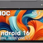 【AOC公式】 M10 タブレット 10インチ Wi-Fiモデル 最新Android 16搭載 120Hz高リフレッシュレート HD IPSディスプレイ Widevine L1対応 450nit高輝度 8コアT7200 128GB (1TB拡張) 6000mAh大容量バッテリー 軽量 薄型 顔認証android タブレット(グレー)