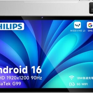 【PHILIPS タブレット T8015 国内正規品】11インチFHD/Widevine L1/Android 16/90Hzリフレッシュレート/MediaTek G99 (6nm)/6GB/128GB+1TB拡張/8000mAh+18W急速充電/顔認証/GPS/Wi-Fi5/分割画面/ワイヤレス投影/ユーザー補助/保護者制限付き/学習・ビジネス・キッズ対応 AI搭載 高性能タブレット(シルバー)