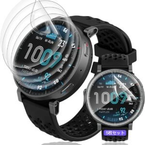 【wnunbg 5枚セット】用 Amazfit active max 48mm 保護フィルム キズ修復機能 超薄型 高透過率 24時間内気泡自動消え TPU製 対応 Amazfit active max フィルム 耐衝撃 全面保護 用 Amazfitactive max 48mm ガラスフィルム 全面吸着 気泡なし 簡単貼り付け