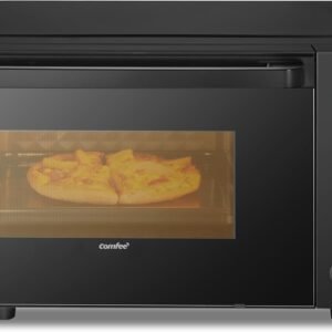 コンフィー(COMFEE') オーブンレンジ 18L フラットテーブル 縦開き 自動メニュー18種類 全国対応 電子レンジ オーブン機能付き~250℃温度調整 角皿式スチーム レンジ出力650W／500W トースト・グリル・解凍・発酵機能・予熱対応 消音モード 角皿付き チャイルドロック【メーカー保証2年】 CF-EA181-BK ブラック 一人暮らし 二人暮らし 家族用