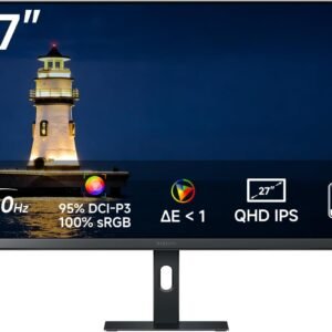 シャオミ Xiaomi モニターA27Qi 2026 ディスプレイ 27インチ フルHD 2K QHD画質 2560x1440 120Hz 100%広色域 300nitsの高輝度 DCI-P3 95% 8ビット DC減光低ブルーライト アイケア IPSパネル VESAマウント 2026 新モデル