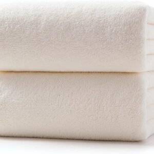 バスタオル マイクロファイバー 大判 【Lumimi 2枚セット アイボリー 70*140cm】吸水速乾 ふわふわ 肌触り ホテルスタイルタオル 瞬間吸水 部屋干し お風呂上がり耐久性 バス用品